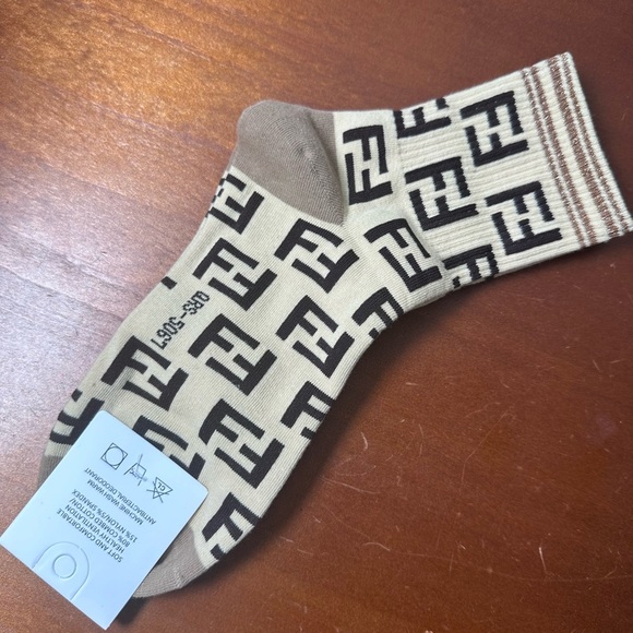 Fendi Tan Women's Socks - Picture 2 of 3
